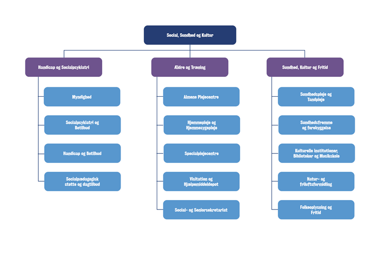 P&aring; billedet ses et organisationsdiagram. Har du behov for hj&aelig;lp til at f&aring; det opl&aelig;st, kan du ringe p&aring; 9917 1717.