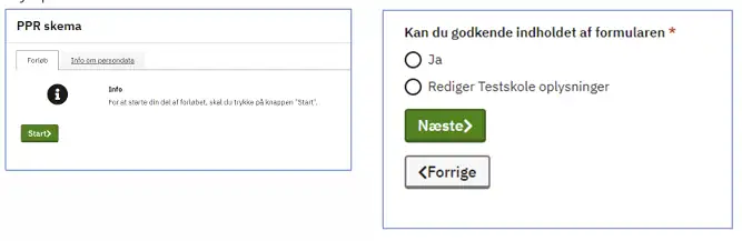 Billedet viser hvordan du godkender indholdet.